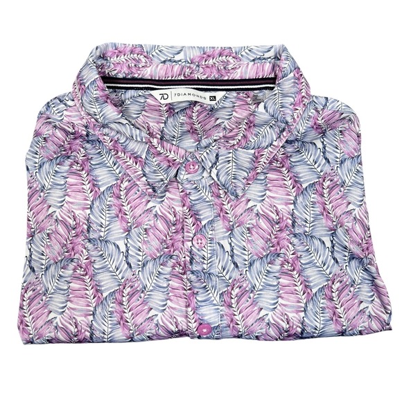 7 Diamonds Concrete Jungle All Over Print Performance Polo Size XL - Picture 1 of 6